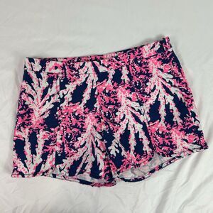 NWT Lilly‎ Pulitzer Hazelle Stretch Short Nautical Navy Pink Beyond The Sea Sz 2